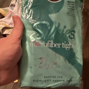 Silkies Microfiber Tights in black queen size extra large
